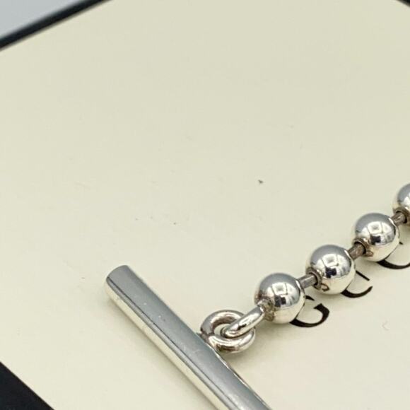 Gucci Sterling Sliver Ball Chain Bracelet 7" - Picture 5 of 5